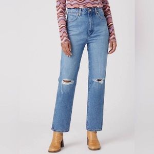 WRANGLER®/Free People NWT WILD WEST 603 HIGH RISE STRAIGHT JEAN IN PATTY